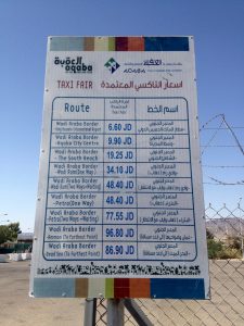 Taxipreise Jordanien
