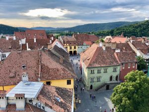 Aussicht vom Kirchturm Sighisoara Rumänien